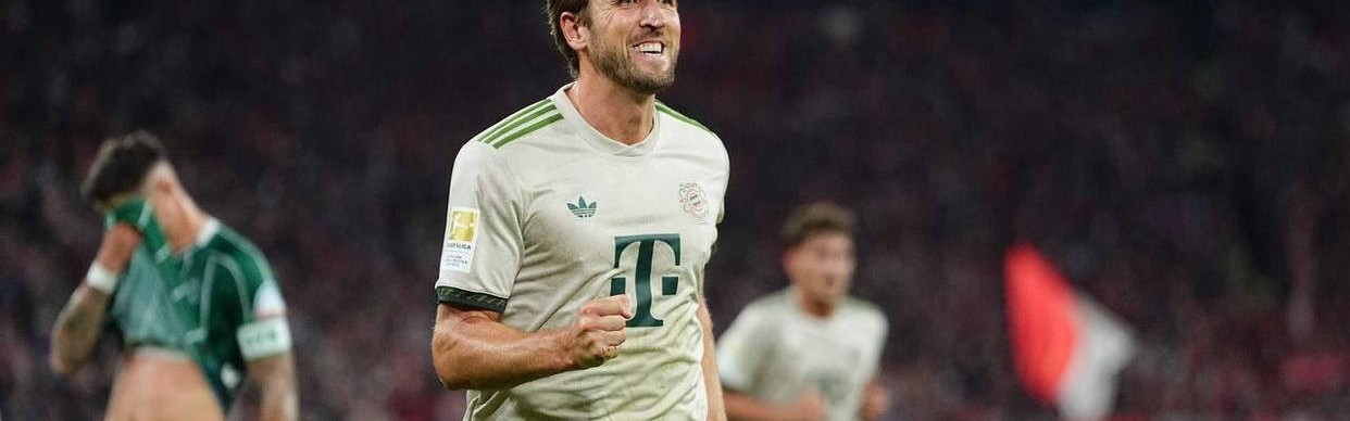 32岁凯恩获得82分评分，率队5连胜领跑德甲，表现太出色了